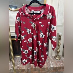 Vintage 90s Streetwear Bugle Boy Floral Polo Shirt – Hibiscus Y2K Golf L NWT